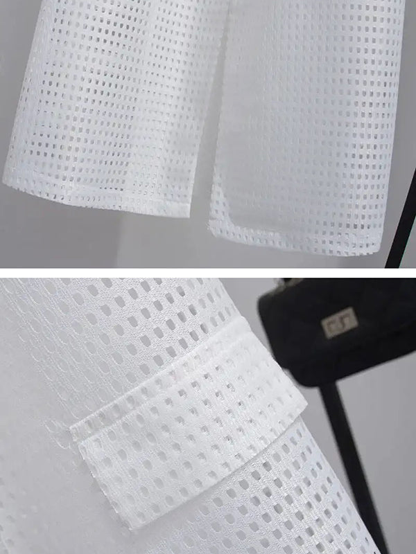 Original Simple décontracté couleur unie gilet creux vêtements d'extérieur