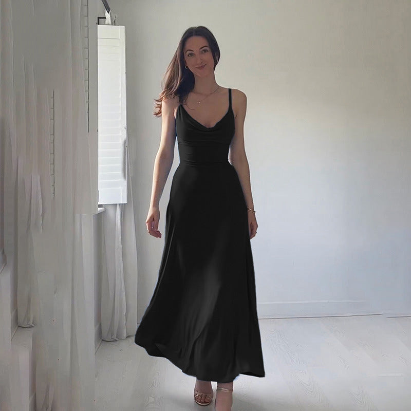 Loida - Robe midi bleue sans manches