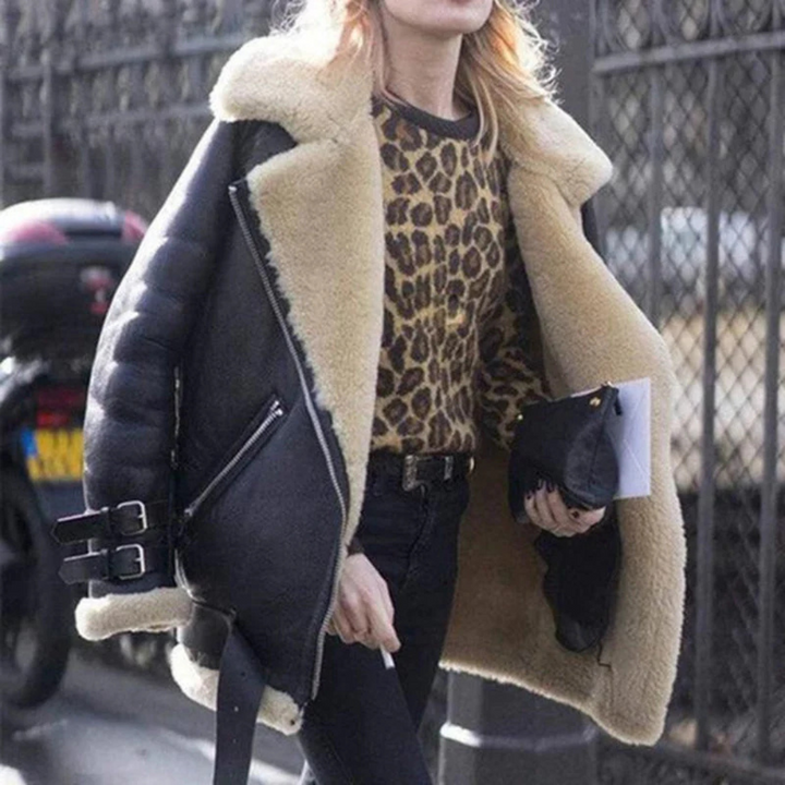 Veste d'hiver avec poches latérales pour femmes