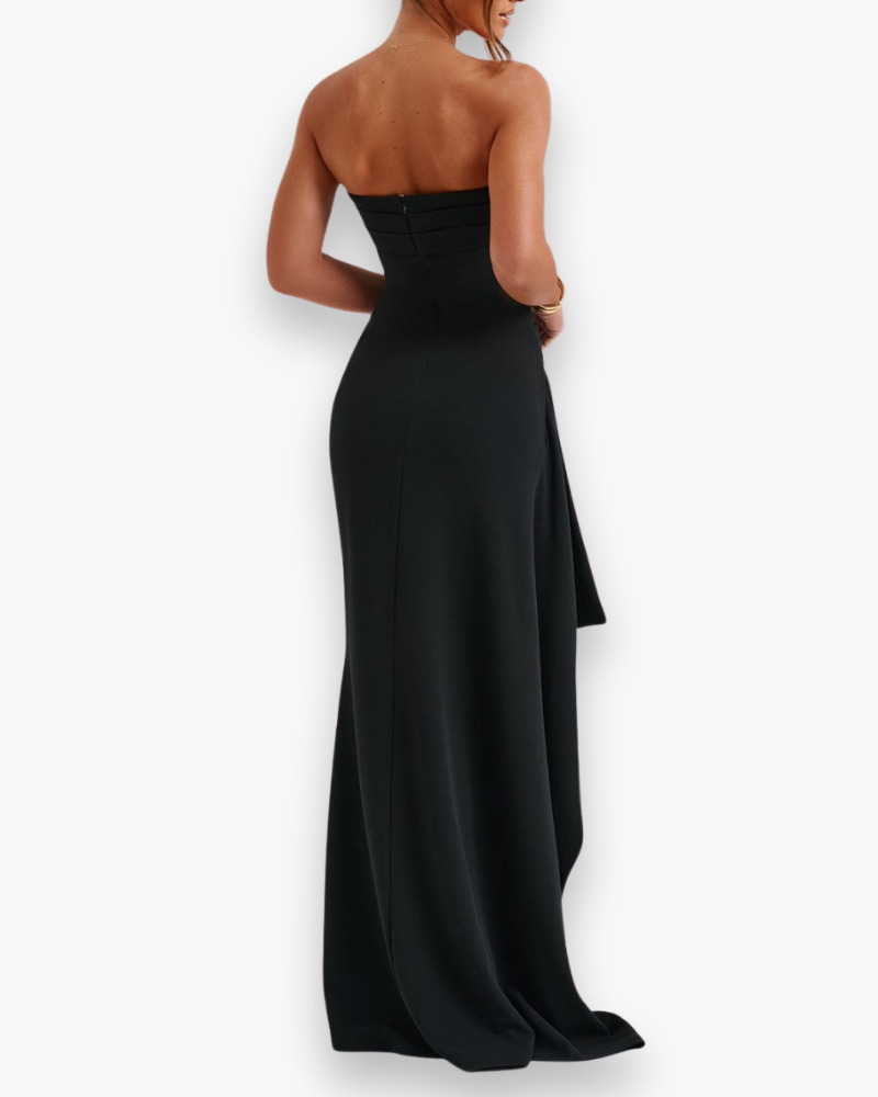 Robe Maxi Élégante Noire pour Femmes | Robe de Soirée Festive