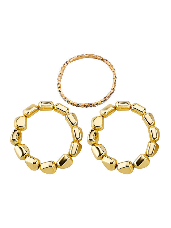 Bracelet géométrique normcore, à strass