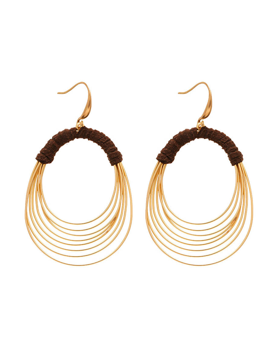 Boucles d'oreilles pendantes géométriques