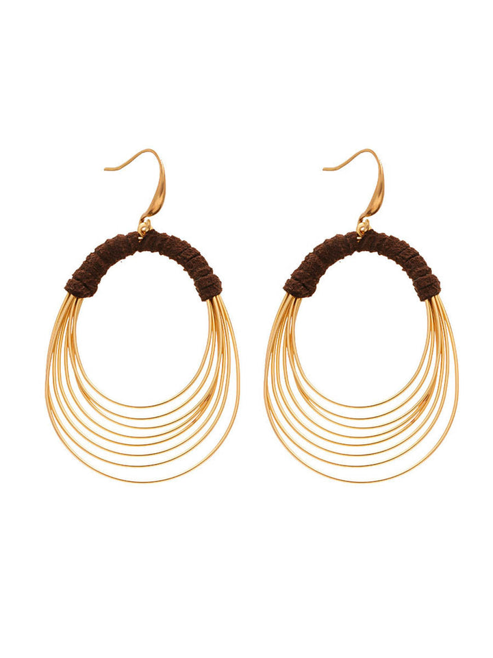 Boucles d'oreilles pendantes géométriques