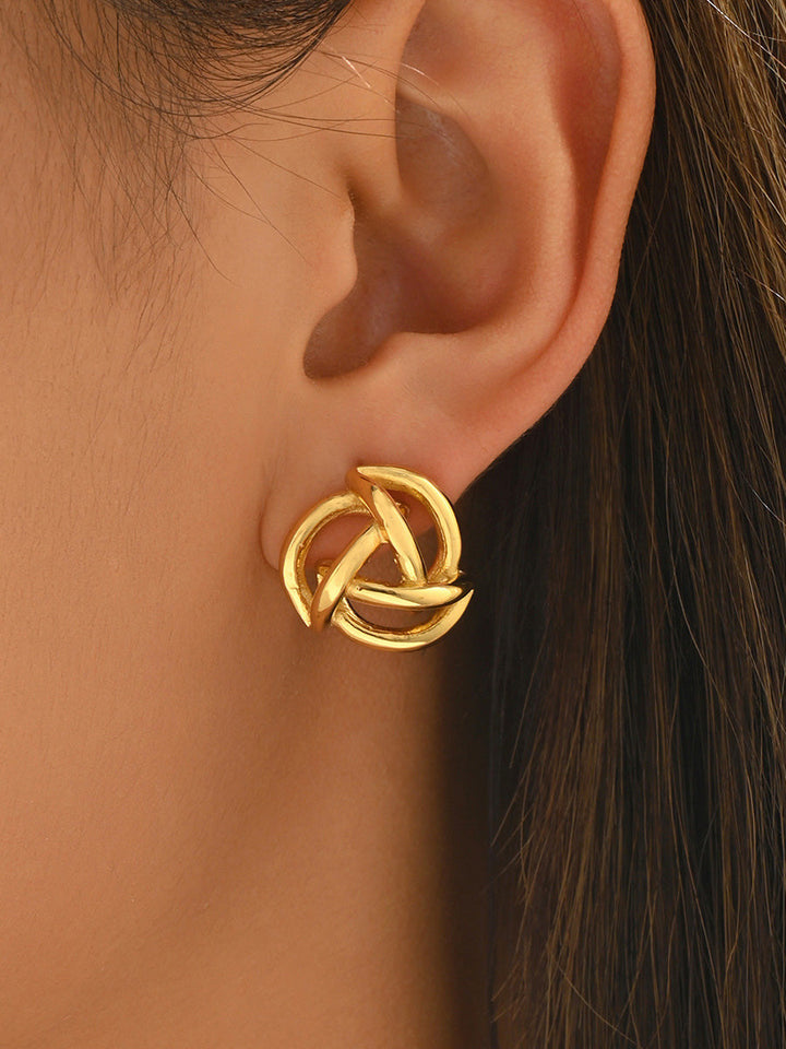 Boucles d'oreilles à coupe irrégulière