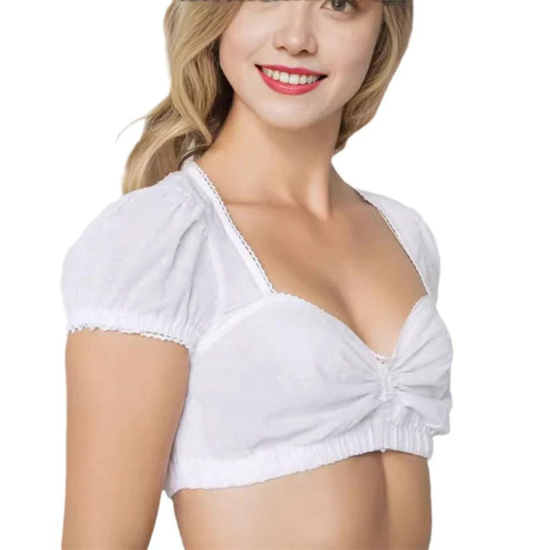 Blouse Dirndl à Manches Courtes pour Femmes - Oktoberfest