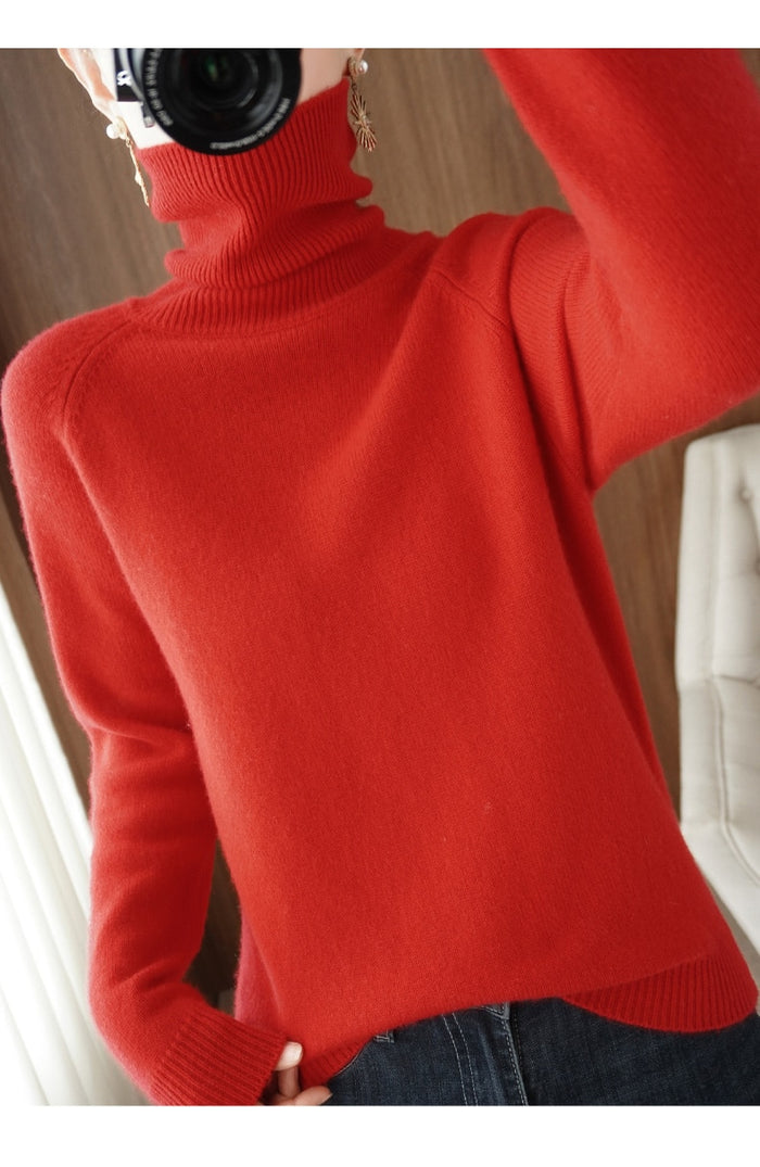Pull à col roulé pour femmes, confortable, luxueux et polyvalent