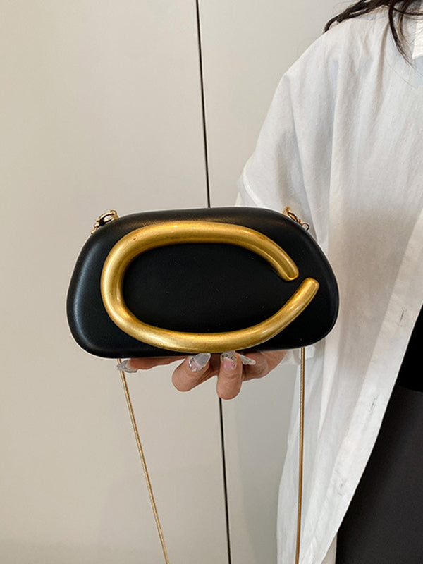 Sac géométrique à chaîne, à empiècements