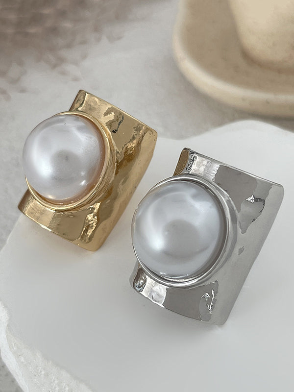 Bague géométrique brillante