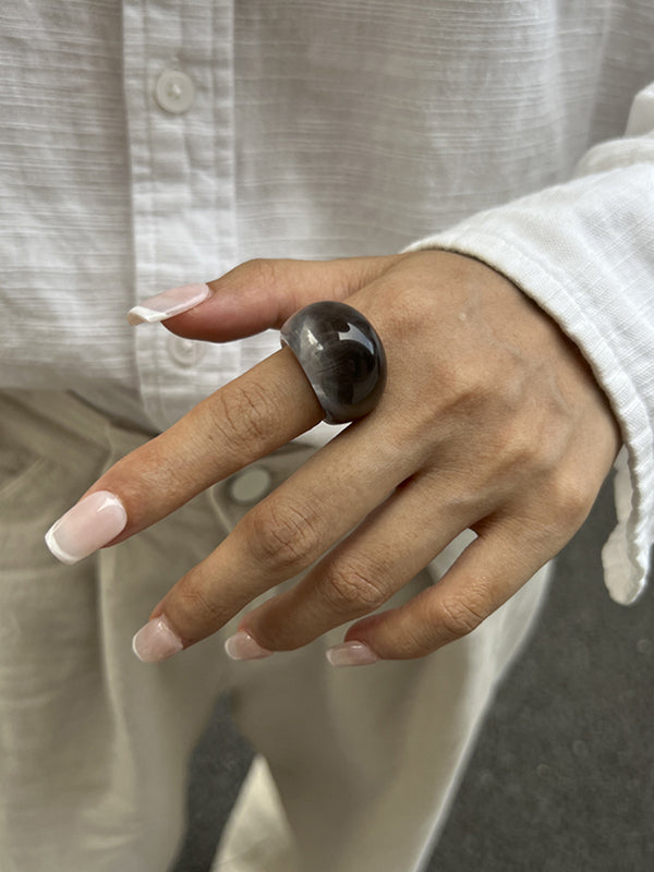 Accessoires pour bagues géométriques brillantes légèrement transparentes