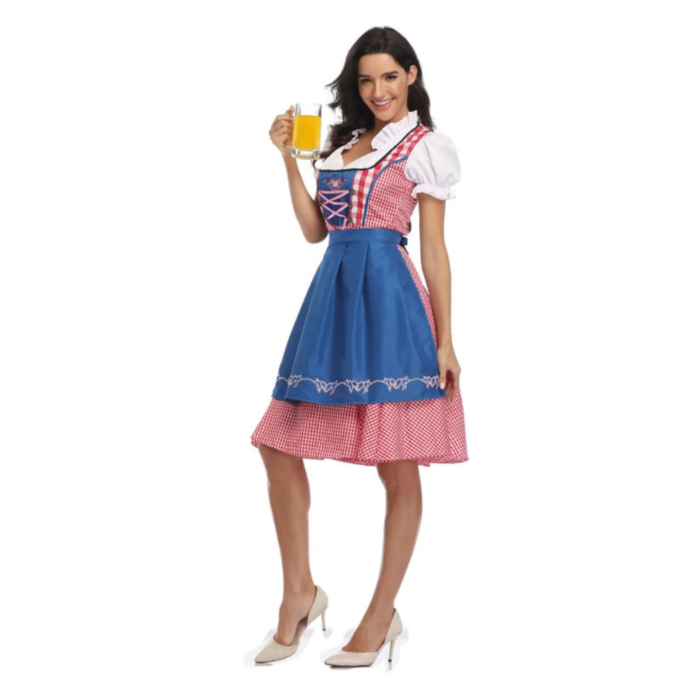 Robe Dirndl Femme Deux Pièces | Robe Traditionnelle avec Accent Moderne