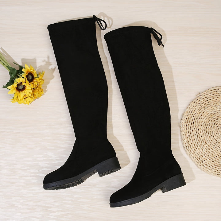 Bottes Overknee Femme | Enfilage avec talon bloc