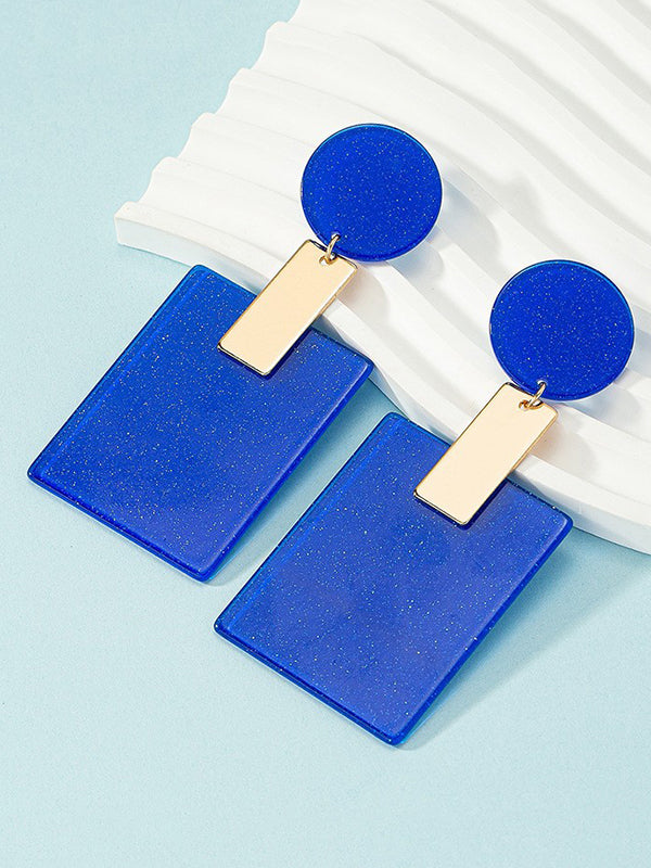 Boucles d'oreilles pendantes géométriques