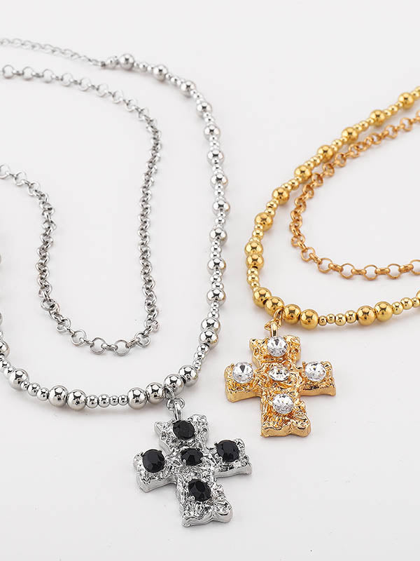 Collier géométrique superposé