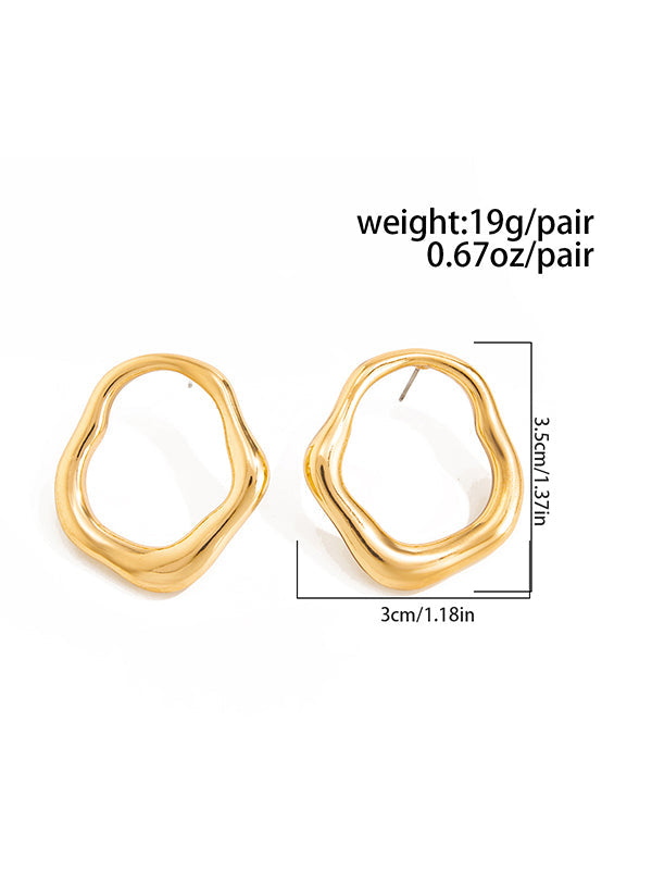 Boucles d'oreilles brillantes à coupe irrégulière