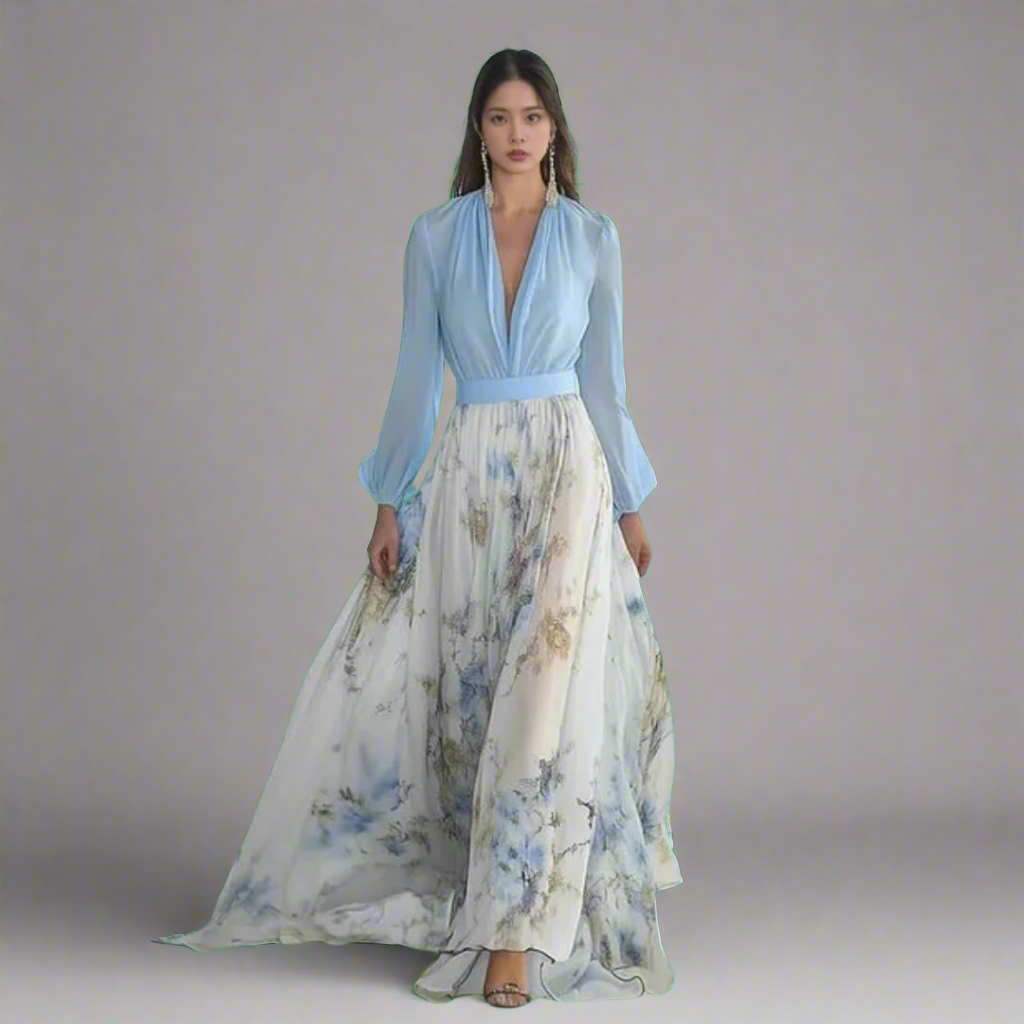 Giselundra | Élégante robe maxi Boho-Vintage pour les mois d'été