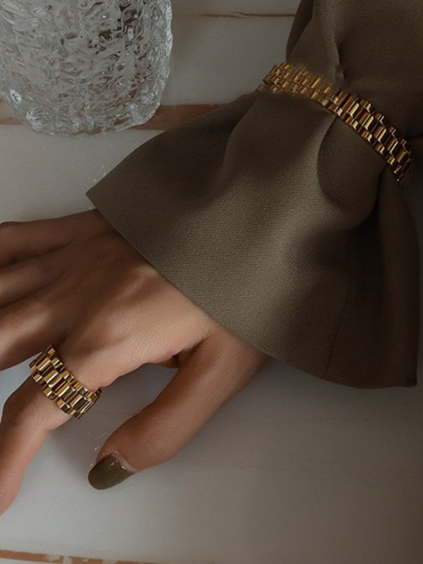 Bague originale simple et cool de couleur unie