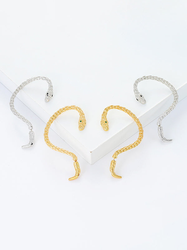 Boucles d'oreilles contour d'oreille en forme de serpent