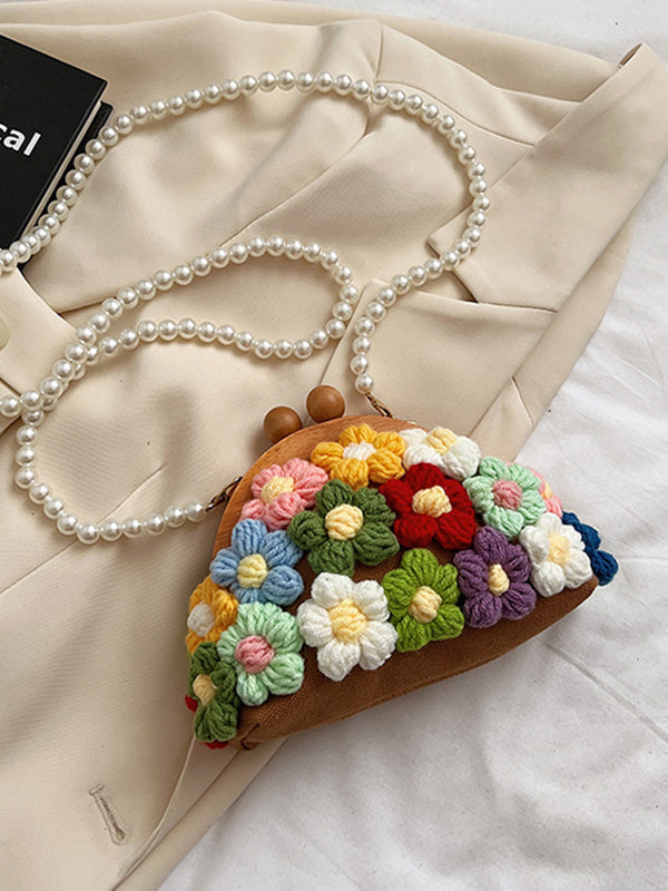 Sac à main à chaîne, en forme de fleur