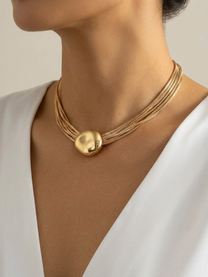Collier géométrique à chaîne