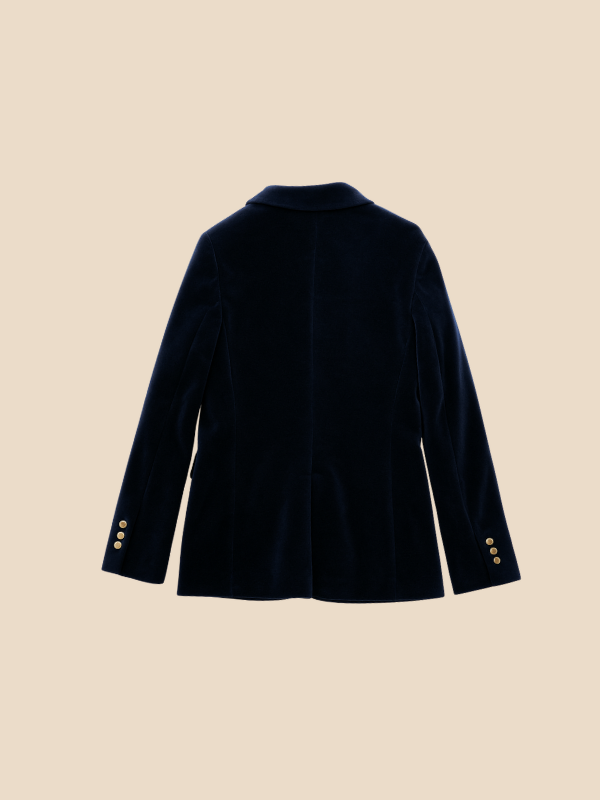 Veste en Velours à Boutons pour Femmes