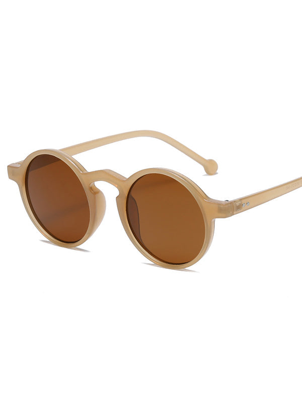 Lunettes de soleil taille ronde, anti-UV
