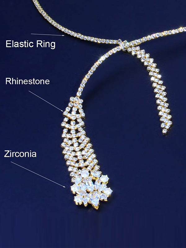 Collier urbain tendance, à strass