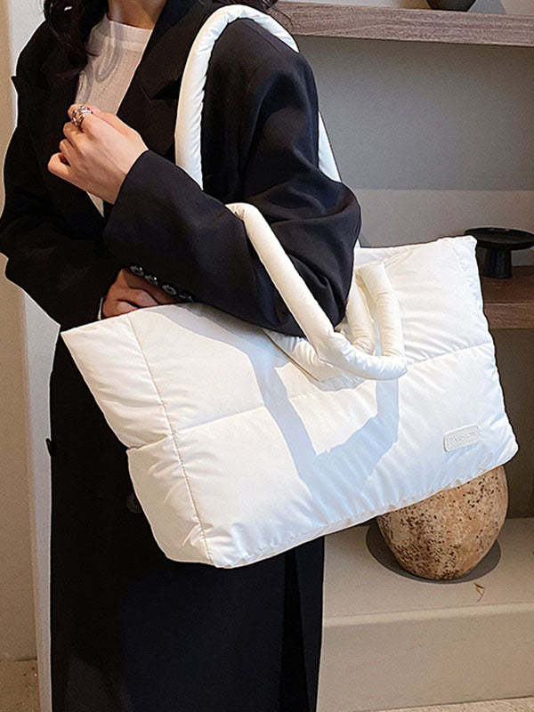 Sac cabas matelassé à empiècements