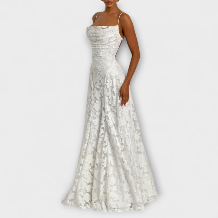 Emberly - Robe maxi en jacquard élégante pour des occasions spéciales