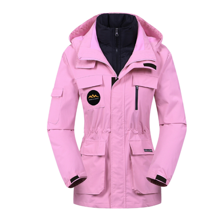 Veste de ski femme avec capuche | Veste d'extérieur sportive pour l'hiver
