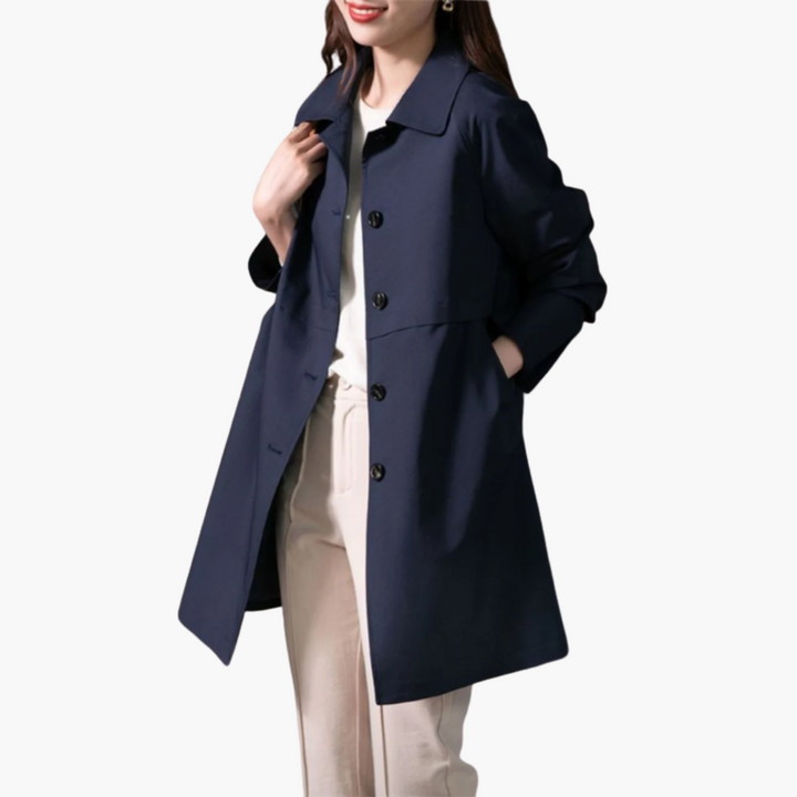 Manteau pour femmes de longueur moyenne avec boutons et poches
