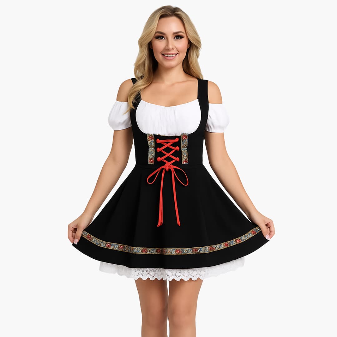 Robe Dirndl avec détails en dentelle pour femmes - Oktoberfest 2025