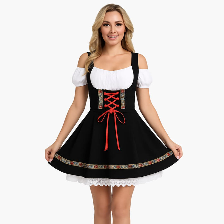 Robe Dirndl avec détails en dentelle pour femmes - Oktoberfest 2025