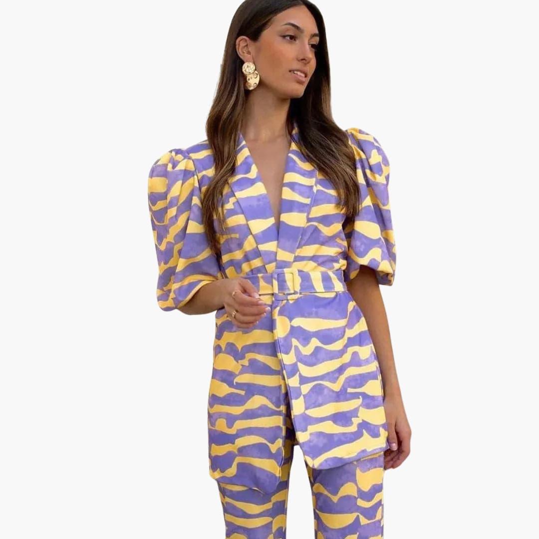 Ensemble Femme 2 pièces - Tenue de loisirs élégante en tissu doux
