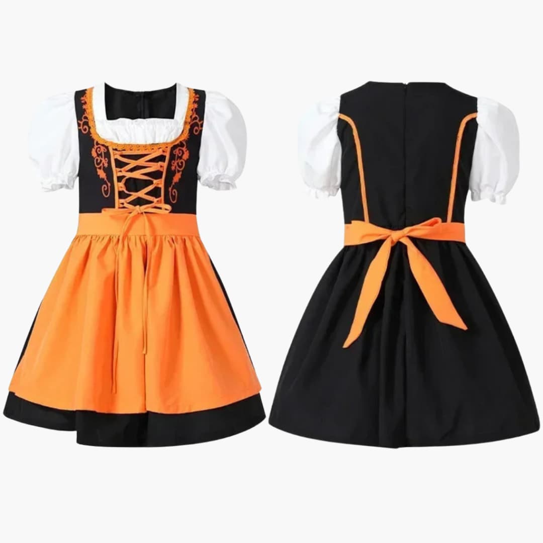 Robe dirndl brodée pour filles - Oktoberfest 2025