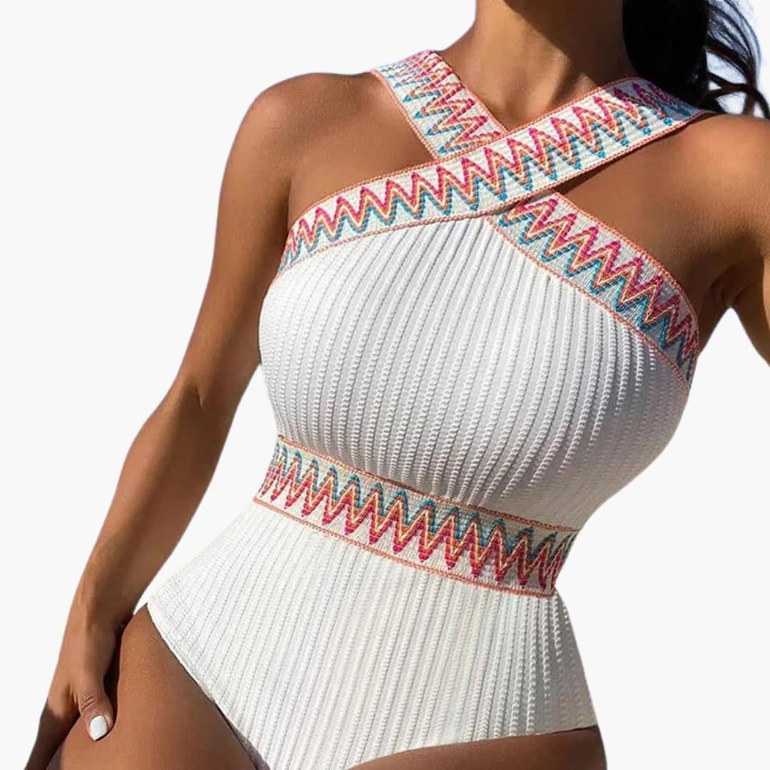 Maillot de bain élégant pour femmes - avec structure et bandes décoratives