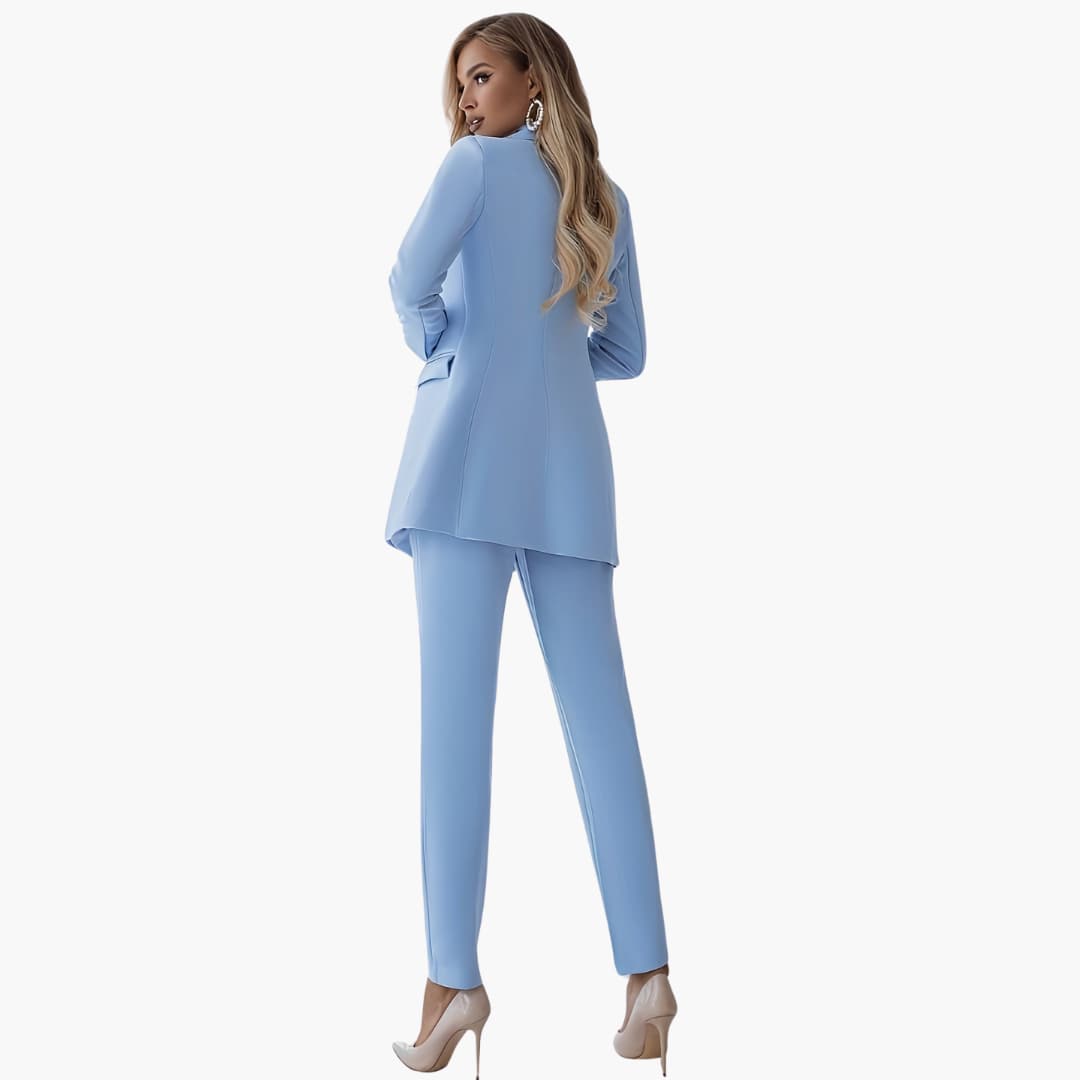 Ensemble Blazer Élégant pour Femmes - Coupe Ajustée avec Pantalon