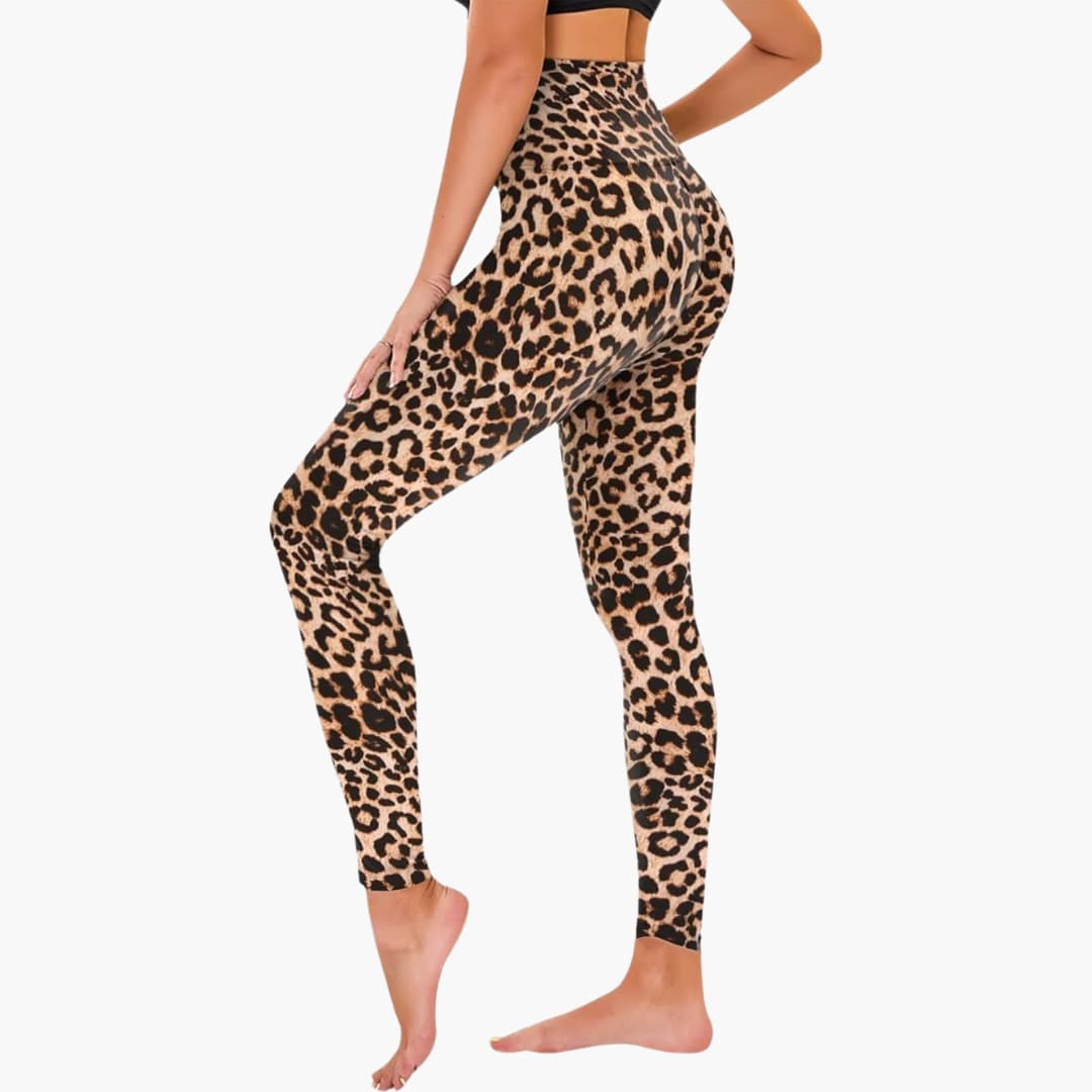 Leggings pour femmes avec motif léopard et taille haute