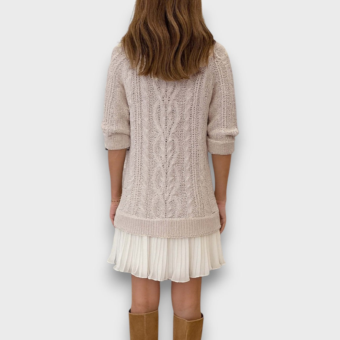 Valentina – Robe en tricot avec ourlet en tulle