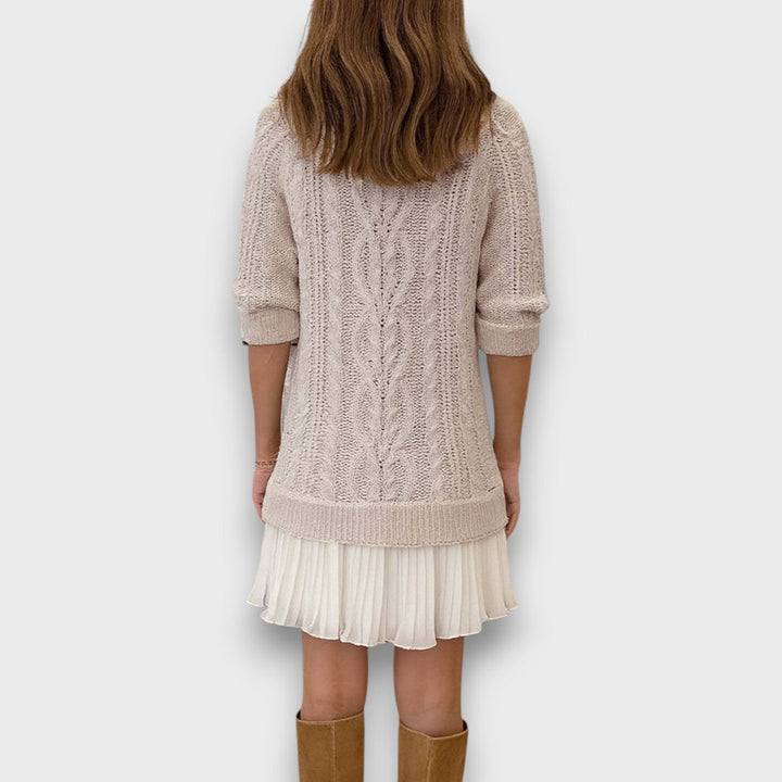 Valentina – Robe en tricot avec ourlet en tulle
