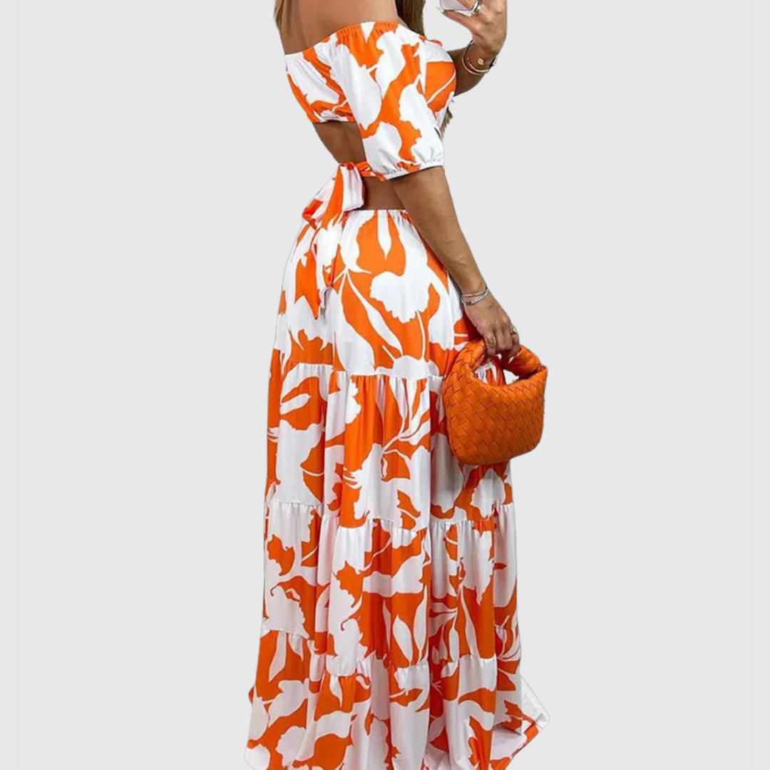 Arden - Robe midi élégante avec découpes en tissu irrégulier
