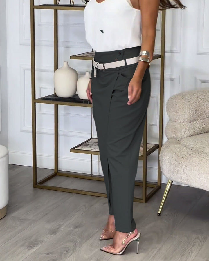 Mirella | Pantalon élégant avec ceinture