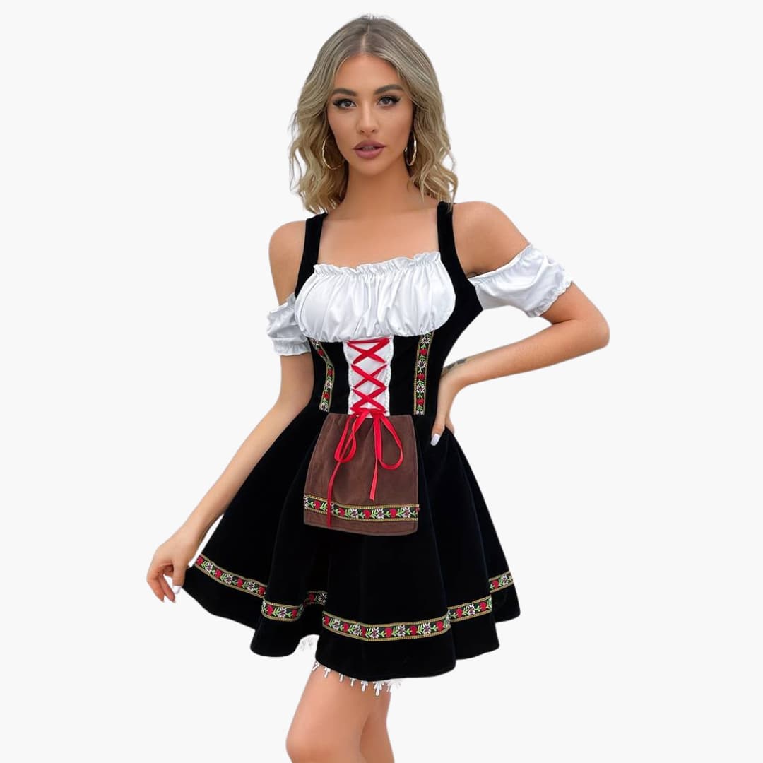 Robe Dirndl courte pour femmes - Oktoberfest 2025