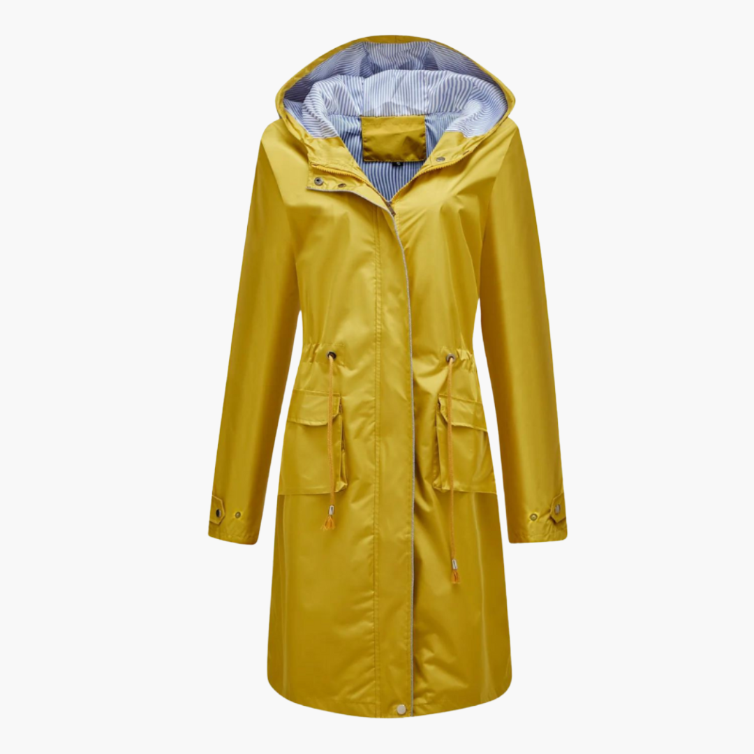 Manteau trench pour femmes avec capuche et poches avant