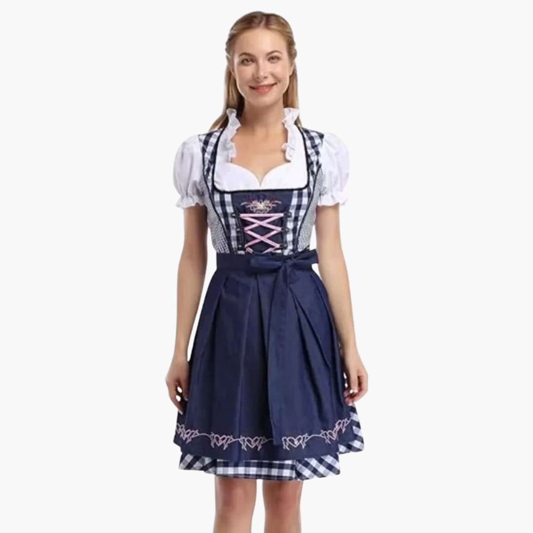 Robe Dirndl à dentelle pour femmes - Oktoberfest 2025