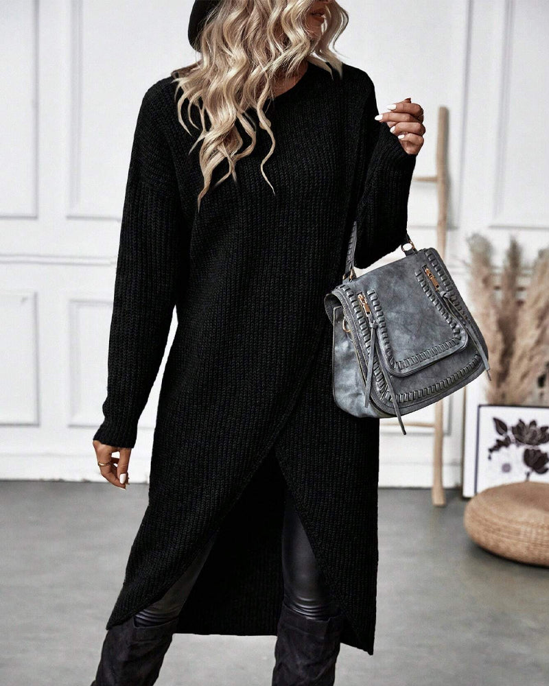 Elin | Robe en tricot élégante pour femmes, longue et confortable à porter