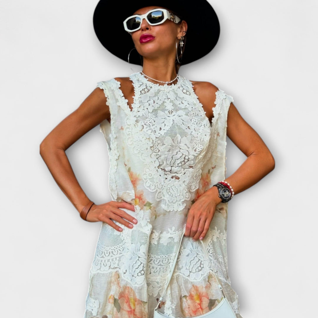Lottie - Robe maxi en dentelle élégante de style Kelly