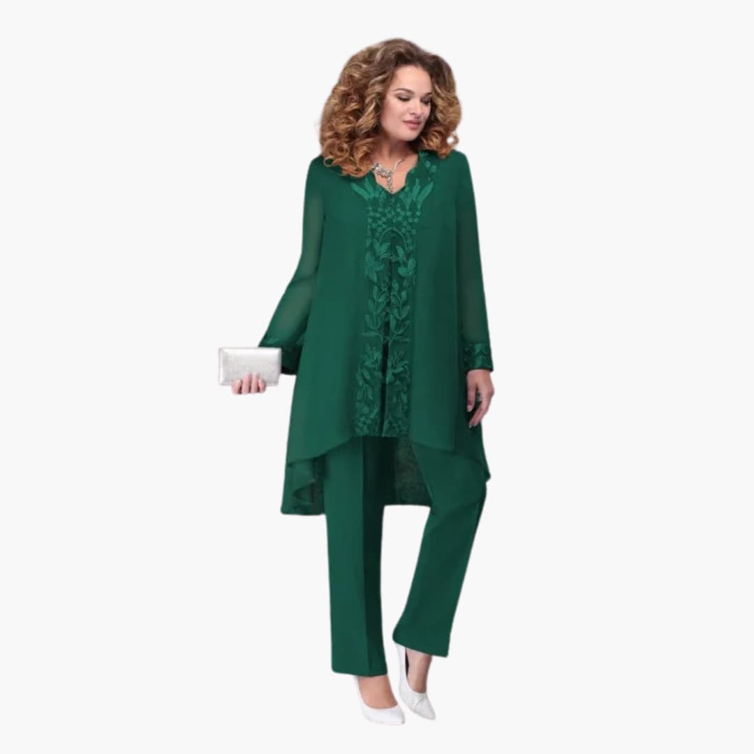 Ensemble 3 pièces brodé pour femmes