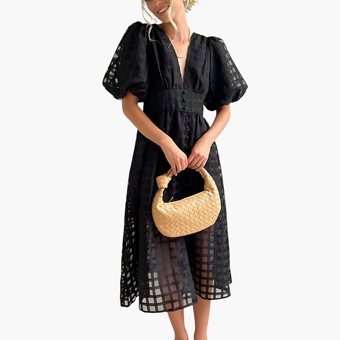 Robe midi élégante pour femmes - Robe chic d'été