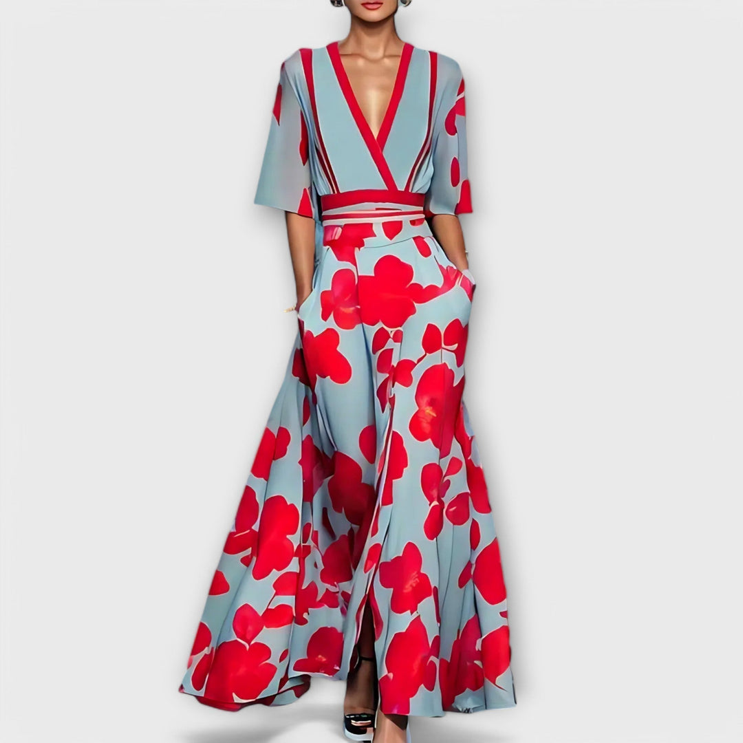 Elise - Robe Mini Fleurie Élégante