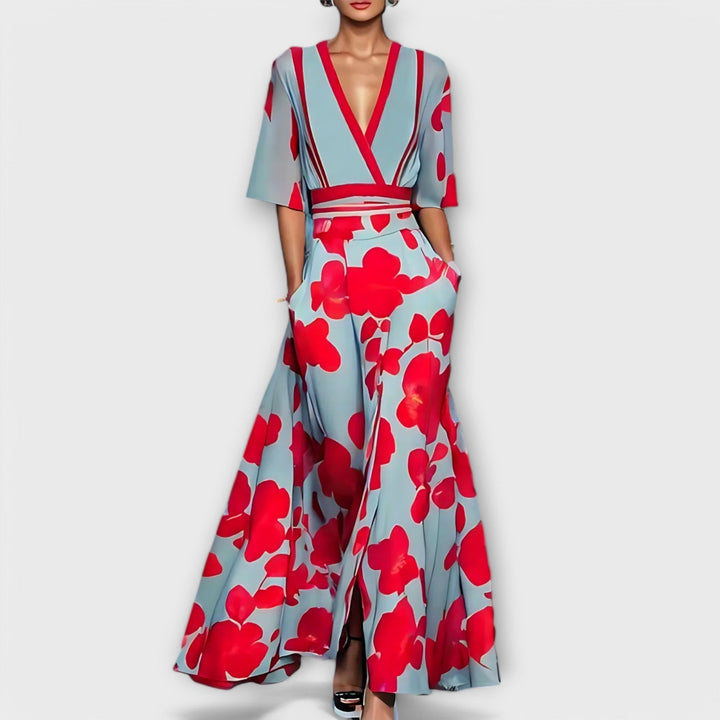 Elise - Robe Mini Fleurie Élégante